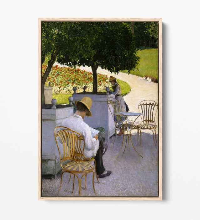 Canvas Wall Art | Handmade Float Effect Canvas Print – Orange Trees by Caillebotte