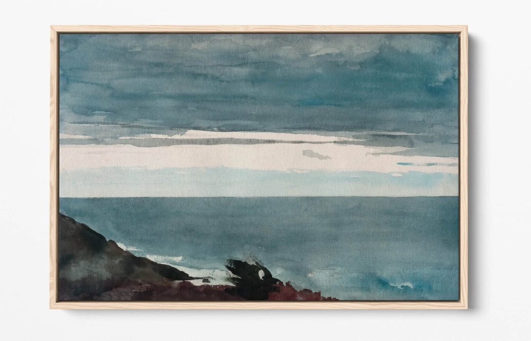 Canvas Wall Art Print – Winslow Homer Prout's Neck Handmade Canvas Art with Premium Float Frame