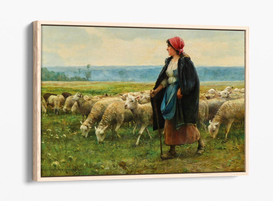 Canvas Wall Art – JULIEN DUPRE Shepherdess Float Effect Print on Premium Frame