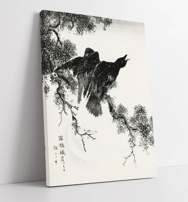 Canvas Wall Art - Numata Kashu Eastern Rook & Cypress Print on Archival Grade Canvas