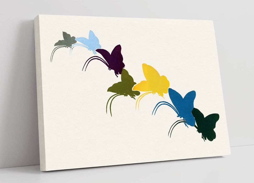 Canvas Wall Artwork | Vibrant Butterfly Wall Decor on Handmade Canvas Art with MDF Frame