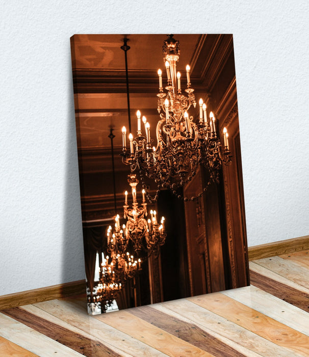 Canvas Wall Art Gothic Chandelier Art - Deep Frame Canvas, Handmade Print