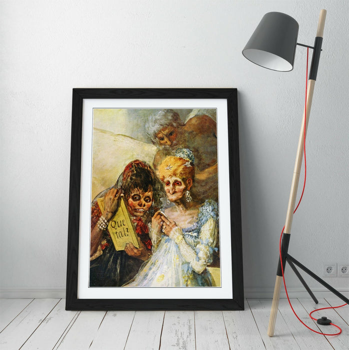 Framed Art Poster - Francisco Goya Wall Art Print With Natural Wood Frame