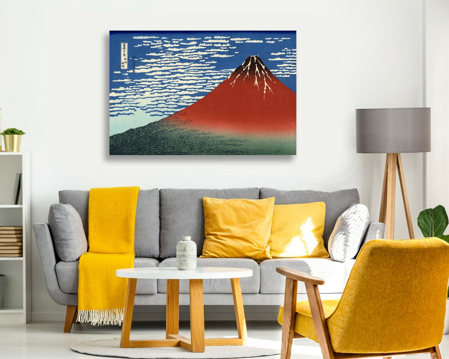 Canvas Wall Art – Hokusai Mount Fuji Framed Print | 30mm Deep Frame, Premium Varnish