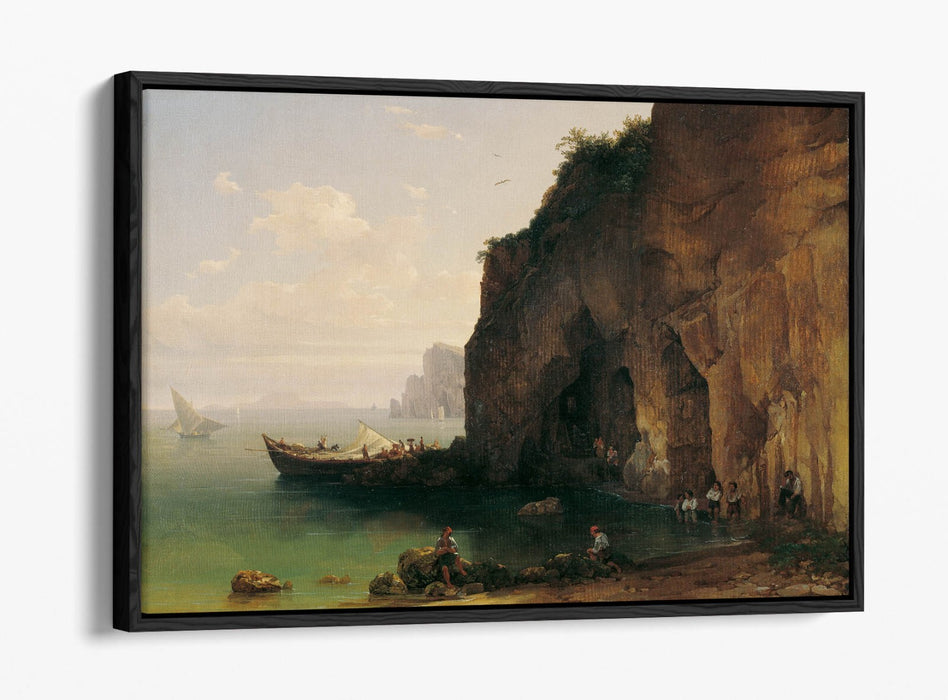 Float Effect Canvas Art – Sorrento Coast Print on Handmade MDF Frame | Vibrant Color Canvas