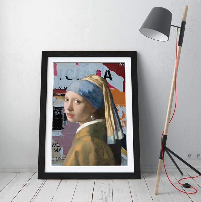 Framed Wall Art Poster – Vermeer Pearl Earring Print | Handmade UK Decor