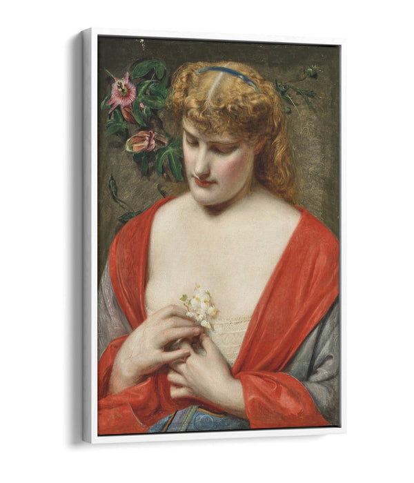 FREDERICK SANDYS, PASSION FLOWERS -FLOAT EFFECT CANVAS WALL ART PRINT