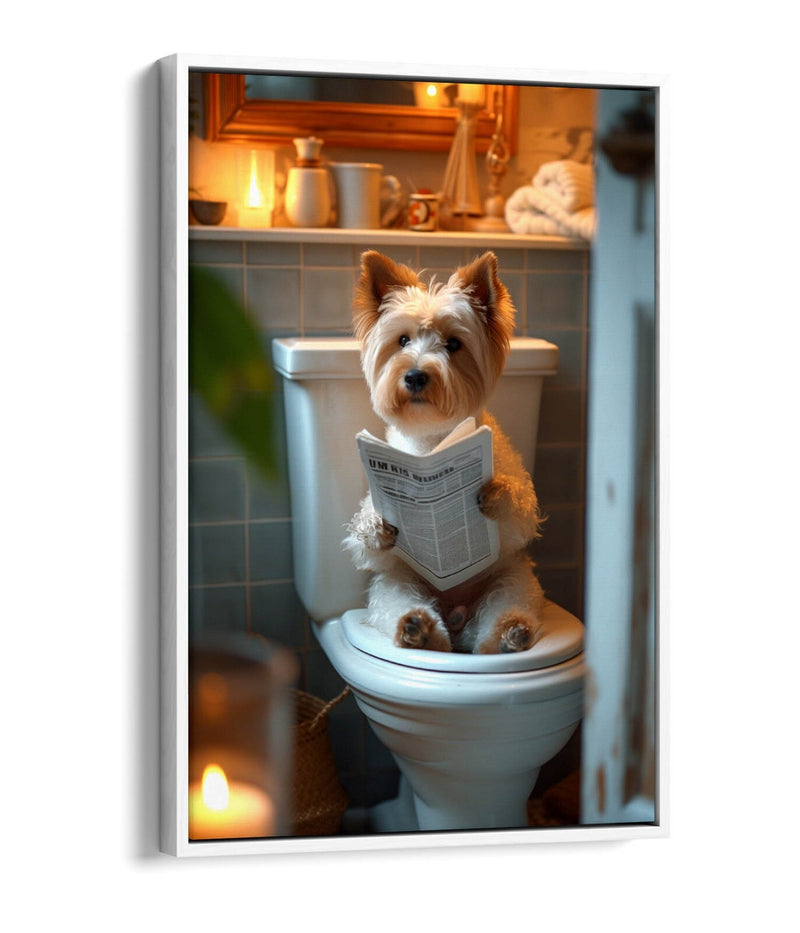 Yorkshire Terrier Canvas - Funny Dog Art With Float Effect Frame | Handmade Wall Art