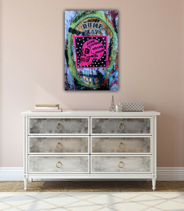 Anti Racism Canvas Art – Premium Varnish Finish Urban Street Artwork London Print