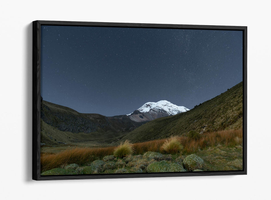 STARRY NIGHT MOUNTAIN LANDSCAPE HOME DECOR FLOAT EFFECT CANVAS WALL PRINT