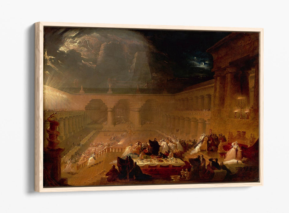 Canvas Wall Art - John Martin Belshazzars Feast | Float Effect, Premium Frame