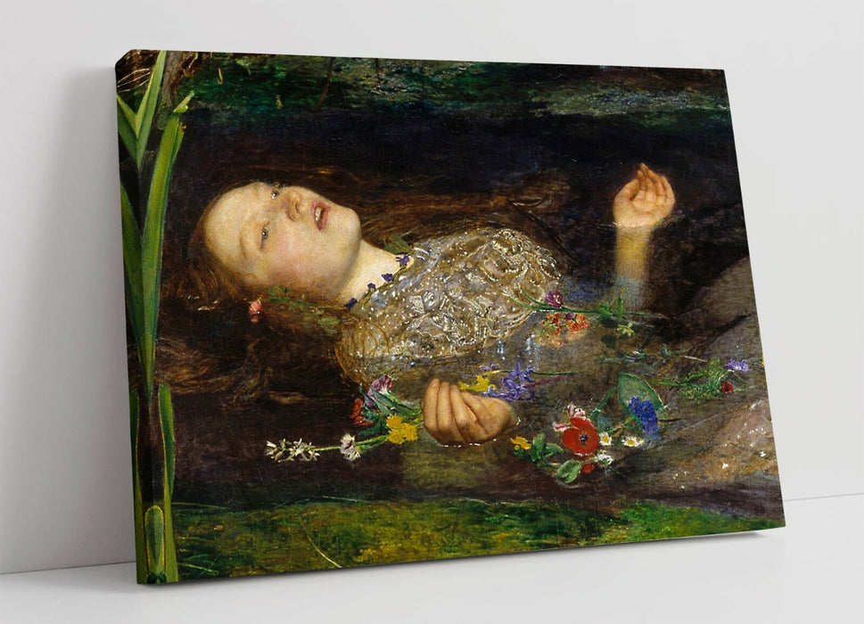 Canvas Wall Art - John Everett Millais Ophelia Close Up | Premium Varnish Finish Print