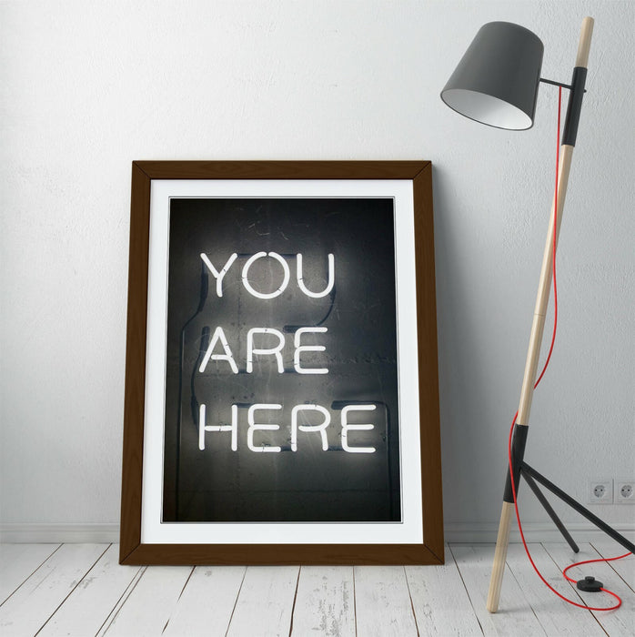 Framed Poster Print - Neon Sign Quote Wall Art Prints | Handmade UK Art