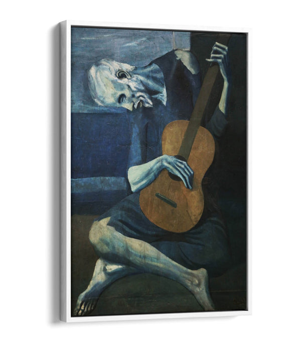 Picasso Canvas Wall Art - Old Guitarist Print | Float Effect Canvas, Ready to Hang