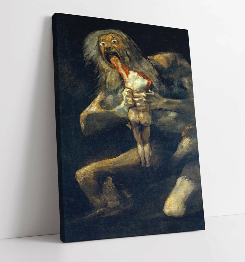 Canvas Wall Art Print - Francisco Goya Saturn Devouring Son on 30mm Deep Frame