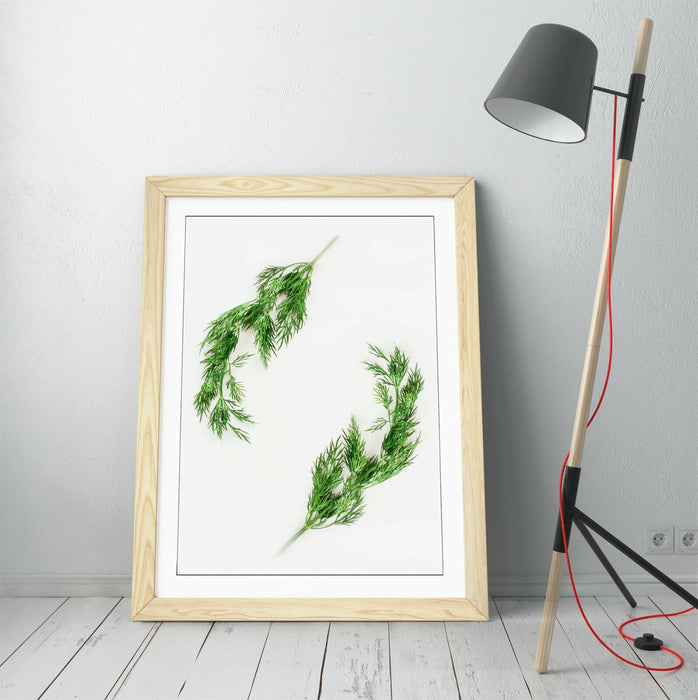 Cooking Herbs Kitchen Decor – Framed Kitchen Poster With Faux Wood Frame