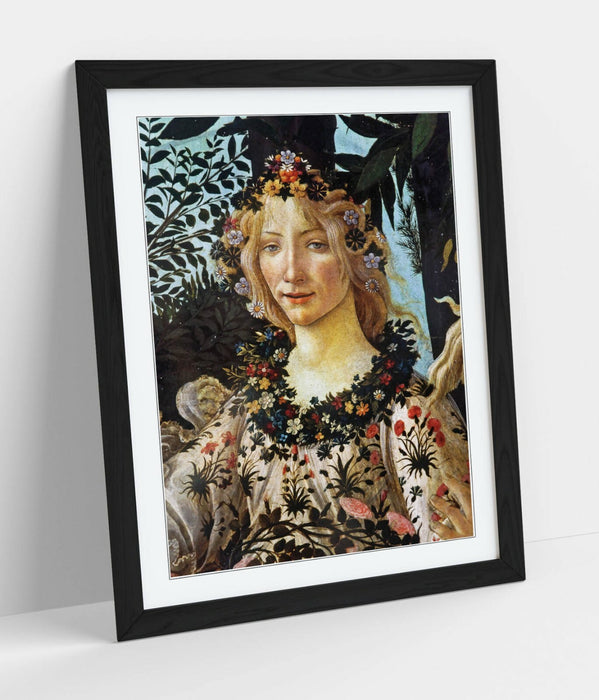 Framed Art Print - Sandro Botticelli Primavera Wall Art Picture With Woodgrain Frame