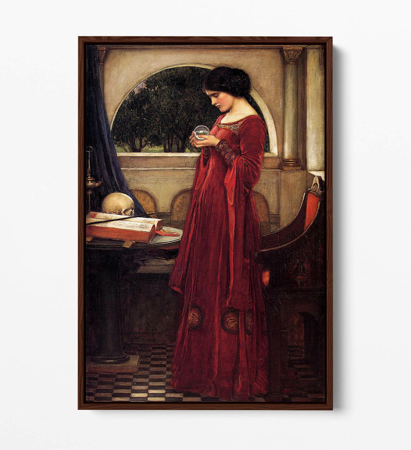 Canvas Wall Art - Handmade Burgundy Print With Float Effect & Custom Deep Frame