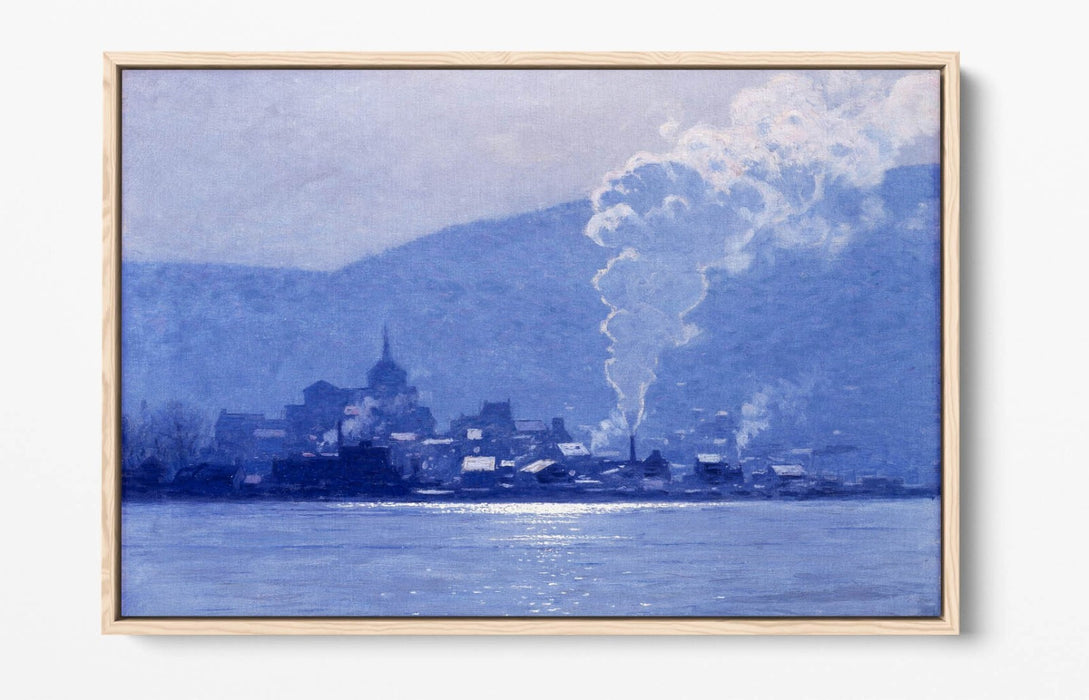 L. BIRGE HARRISON, A PUFF OF STEAM -FLOAT EFFECT CANVAS WALL ART PRINT