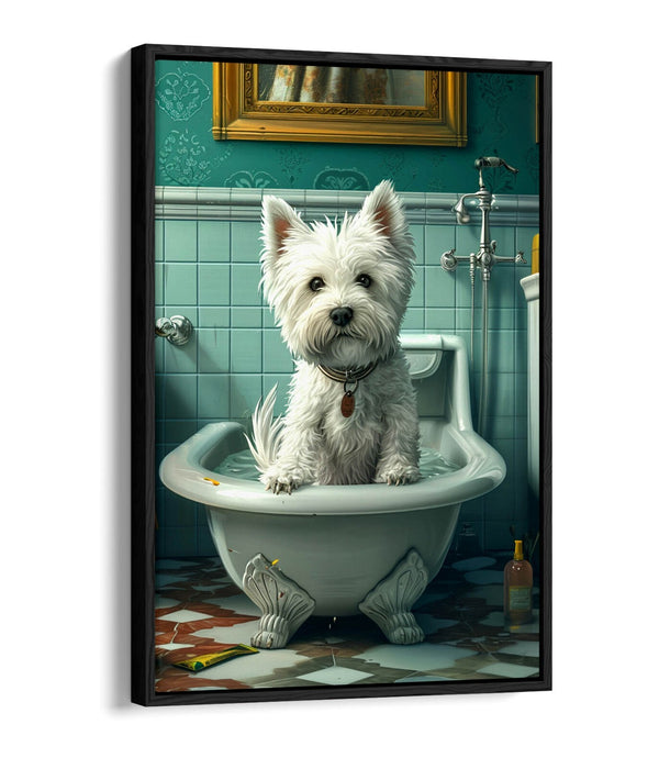 West Highland Terrier Art - Handmade UK Canvas Wall Art | Float Effect Print