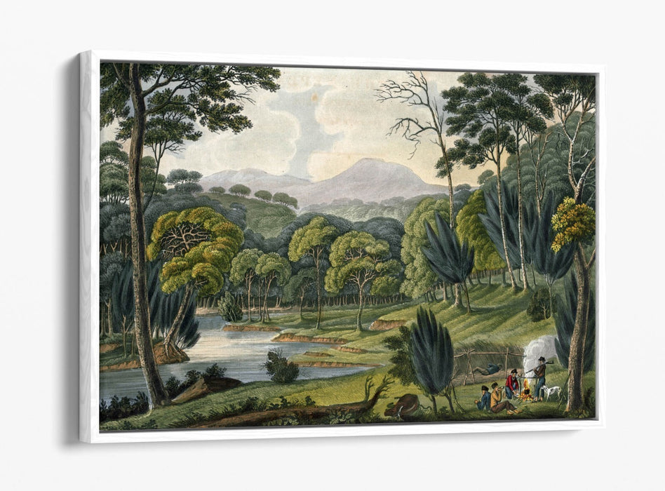 Canvas Wall Art - Joseph Lycett Print | Float Effect Canvas Art Print, Handmade UK