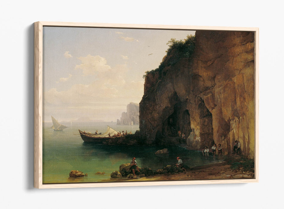 Float Effect Canvas Art – Sorrento Coast Print on Handmade MDF Frame | Vibrant Color Canvas