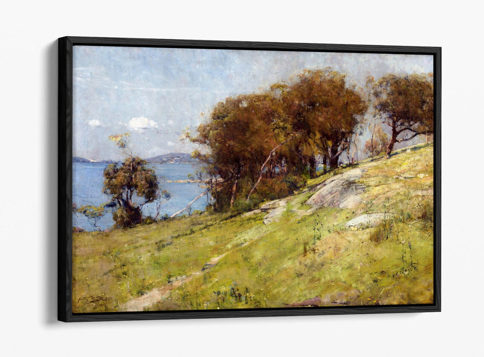 Canvas Wall Art - Arthur Streeton Cremorne Pastoral Float Effect Print on Premium Frame