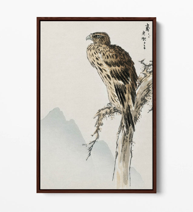 Canvas Wall Art - Numata Kashu Black Eared Kite Float Effect Print on Premium Frame