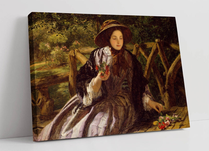 Canvas Wall Art - William Powell Frith Garden Flower Artwork | Handmade Print