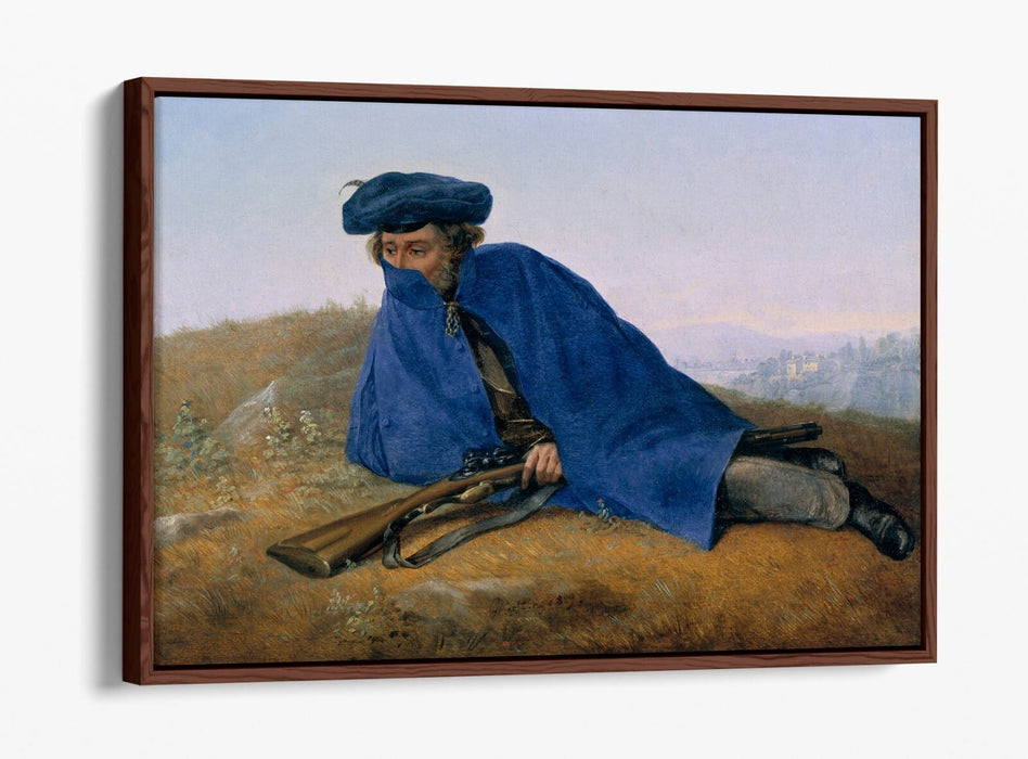 GEORG FRIEDRICH KERSTING, ON OUTPOST -FLOAT EFFECT CANVAS WALL ART PIC PRINT