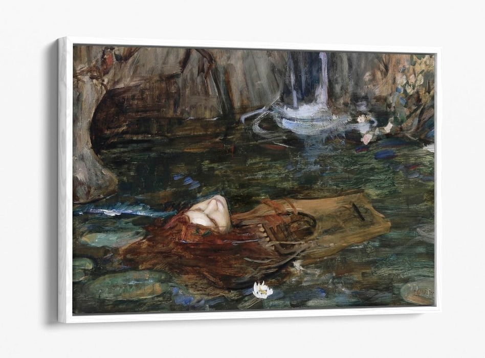 WATERHOUSE NYMPHS FIND HEAD ORPHEUS -FLOAT EFFECT CANVAS WALL ART PIC PRINT-