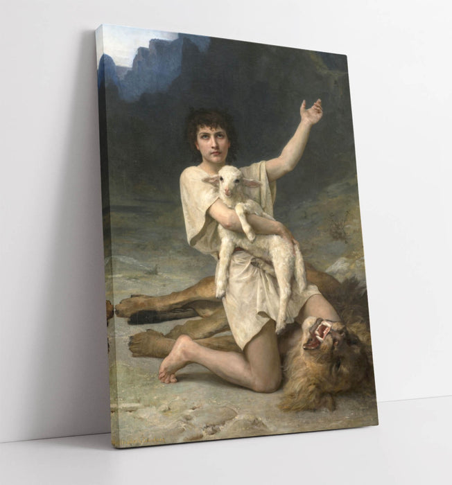 Canvas Wall Art – Elizabeth Jane Gardner Print with David the Shepherd Painting on Archival Grade Canvas