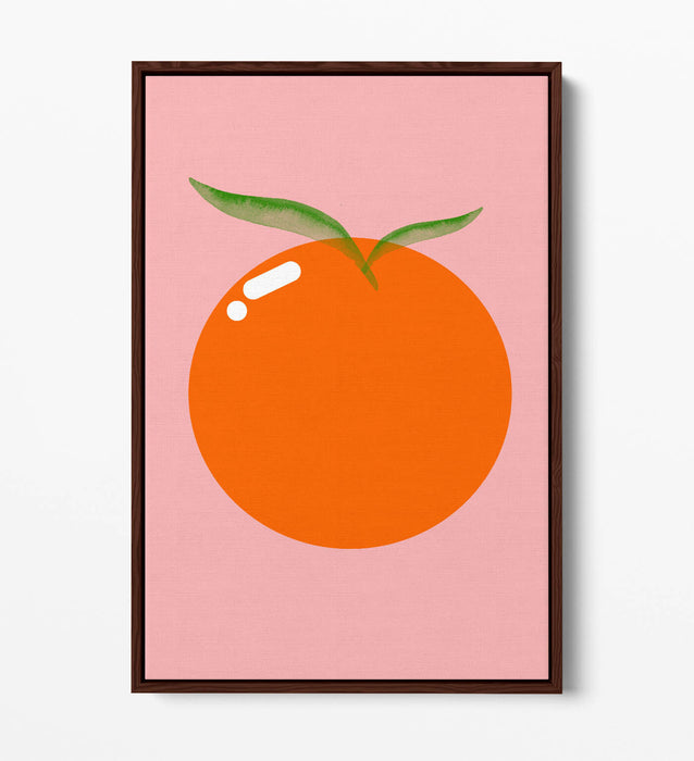 ORANGE FRUIT TRENDY MINIMALIST KITCHEN -FLOAT EFFECT CANVAS WALL ART PRINT