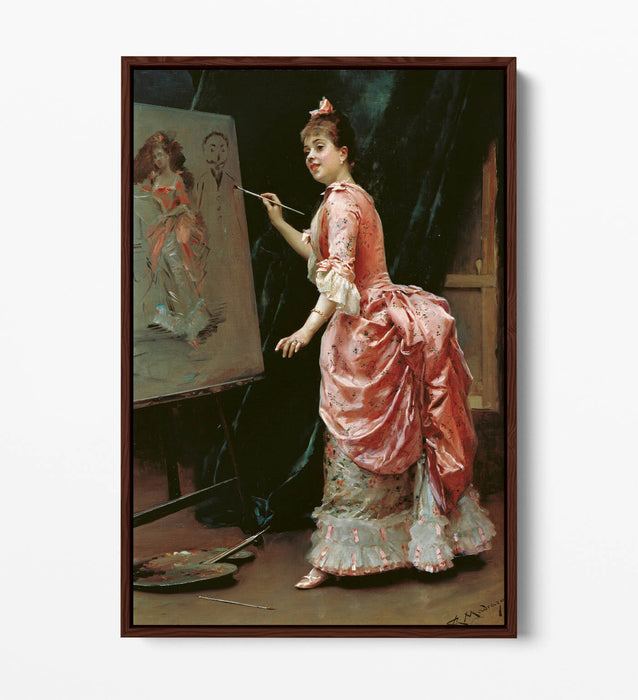 Canvas Wall Art Raimundo Madrazo Mischief Model | Handmade Float Effect Canvas Print