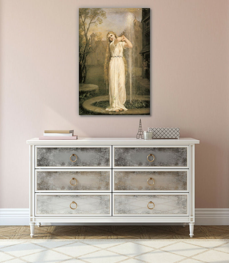 Canvas Wall Art – Framed Canvas Print Featuring John William Waterhouse Undine Painting