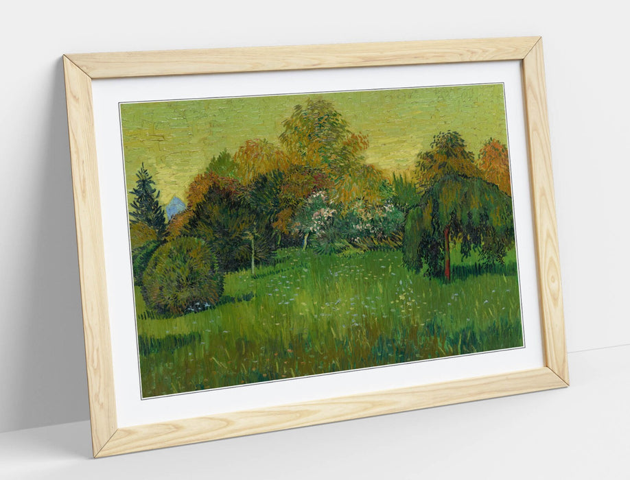 Framed Wall Art - Vincent Van Gogh Print The Poet's Garden Poster 4 Sizes