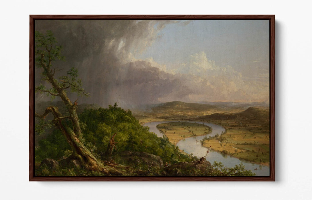 THOMAS COLE, THE OXBOW -FLOAT EFFECT CANVAS WALL ART PRINT