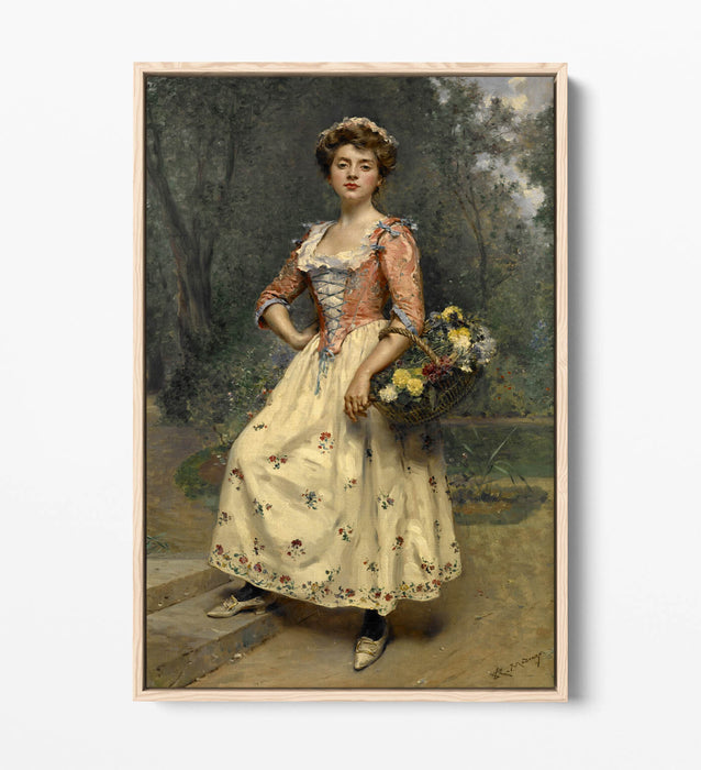 Canvas Wall Art - Raimundo Madrazo Spring Beauty Print | Float Effect Canvas
