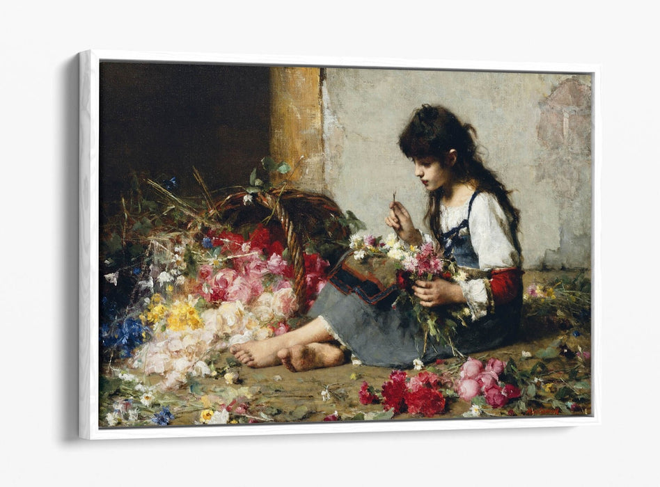 Canvas Wall Art Print - Flower Girl Float Effect on Handmade MDF Frame