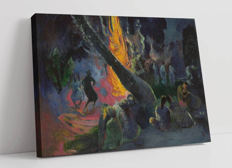 Canvas Wall Art - Paul Gauguin Fire Dance Painting | Premium Satin Finish Print