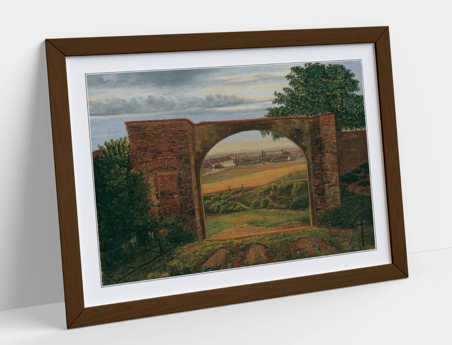 Framed Wall Art Poster - Thomas Ender Cemetery Gate Print | Handmade UK Art