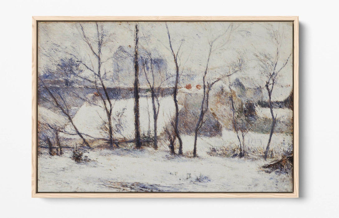 Float Effect Canvas Art - Paul Gauguin Winter Landscape Painting | Handmade, Ready To Hang