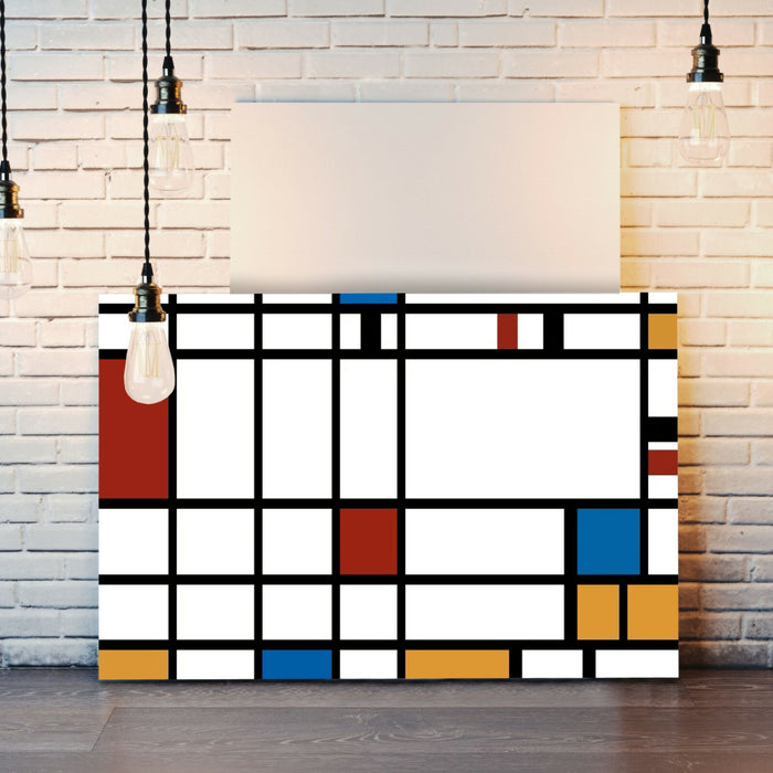 Canvas Wall Art – Framed Canvas Print Piet Mondrian Style Abstract Painting