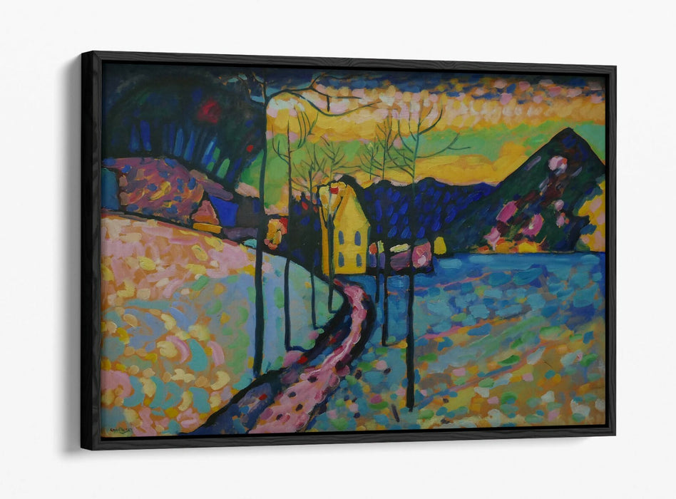 Canvas Wall Art - Kandinsky Winter Landscape | Float Effect Frame, Ready to Hang