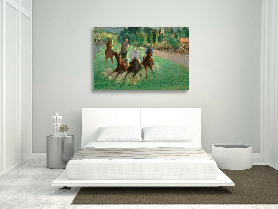 Canvas Wall Art - Edouard Manet At the Races Artwork | Premium Horse Racing Print