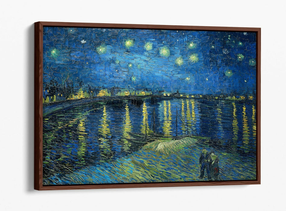 VAN GOGH STARRY NIGHT OVER THE RHONE -FLOAT EFFECT CANVAS WALL ART PIC PRINT-