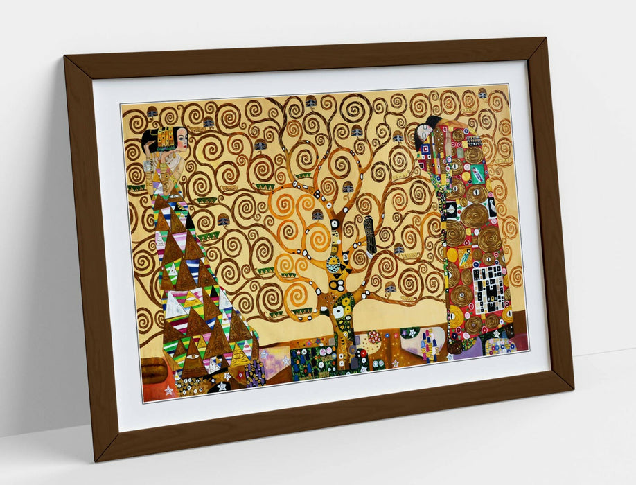 GUSTAV KLIMT, THE TREE OF LIFE -ART FRAMED POSTER PICTURE PRINT ARTWORK- ORANGE