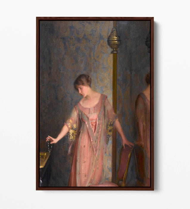 Canvas Wall Art - Handmade William McGregor Paxton Rose & Blue | Ready to Hang Float Effect