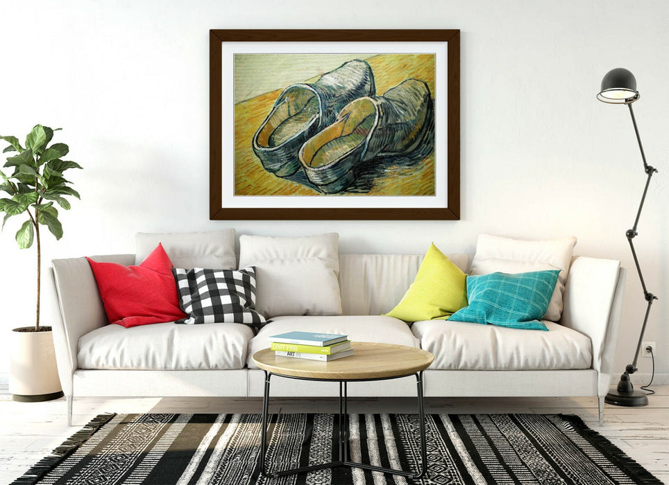VINCENT VAN GOGH "STILL LIFE WOODEN SHOES" -FRAMED WALL ART PICTURE PRINT