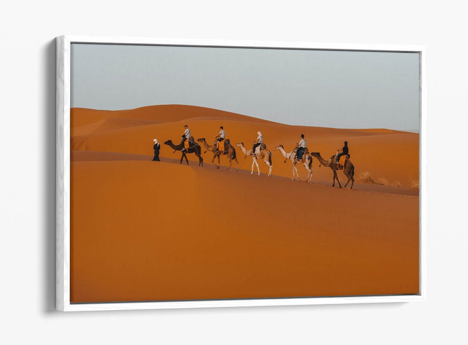 Desert Canvas Wall Art – Camel Wall Decor on Handmade Float Effect Canvas